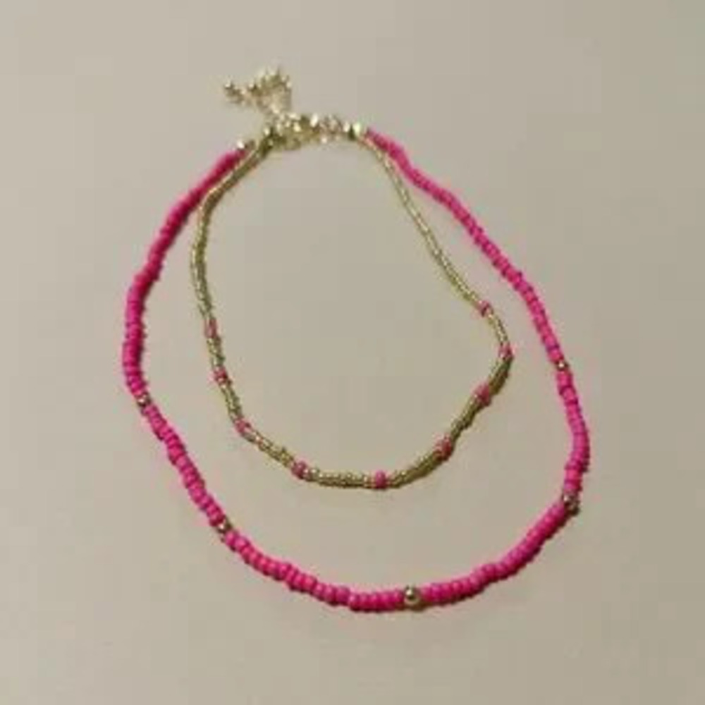 Boho beaded necklace N627